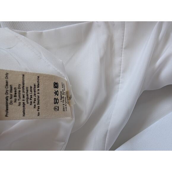 NWD L'Agence Dorothea Embellished Asymmetric Blazer Mini Dress Sz S White #4E502 - Picture 11 of 13